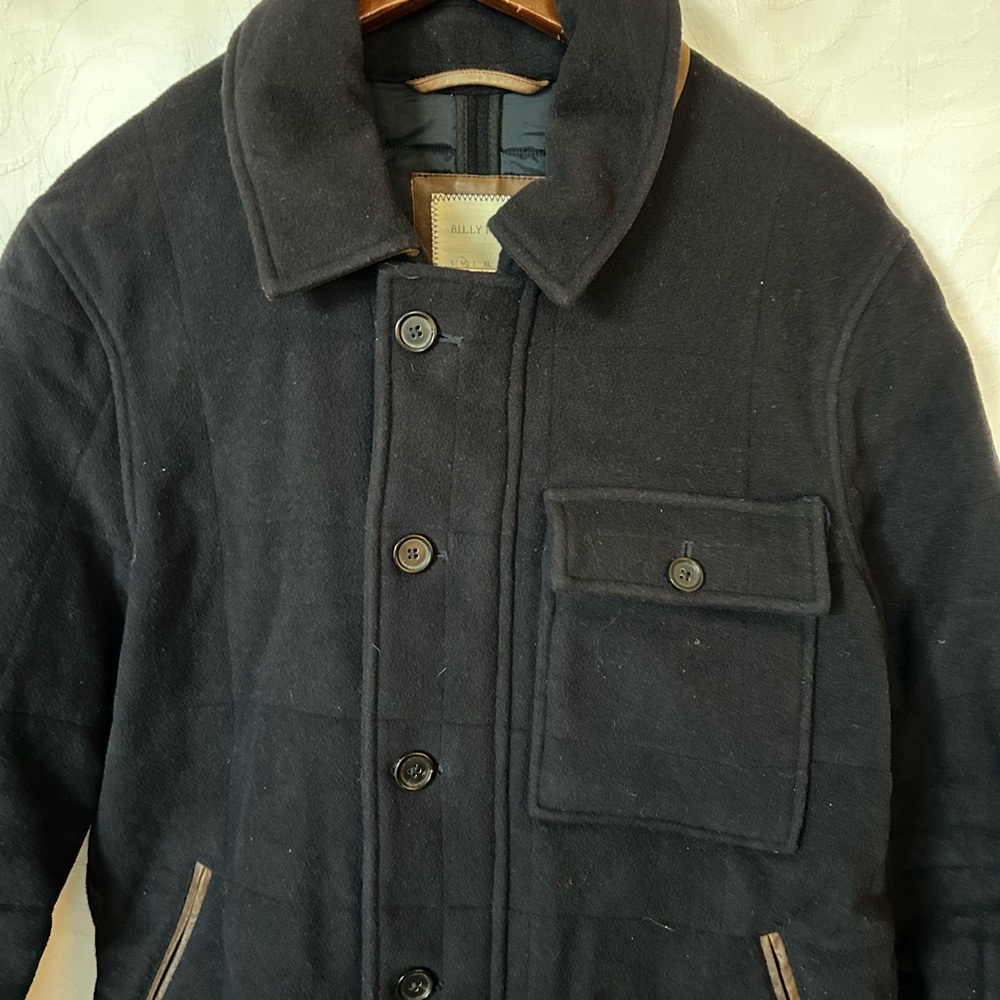 BILLY REID Men's Blue Wool Blend Jacket. Made in Italy. Size Medium. - Picture 3 of 14